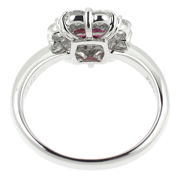Pt900 ルビー ダイヤモンド リング 0.46ct D0.86ct