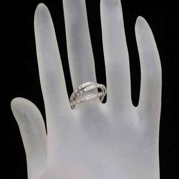 Pt900 ダイヤモンド リング 0.74ct 3連 セミエタニティ