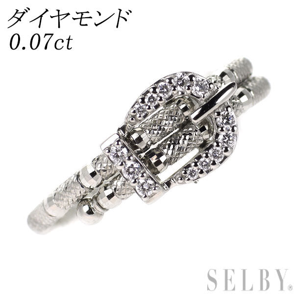 Pt950 ダイヤモンド リング 0.07ct  形状記憶 2WAY
