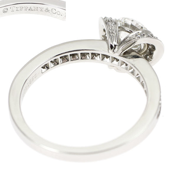 ティファニー Pt950 ダイヤモンド リング 0.72ct リボン