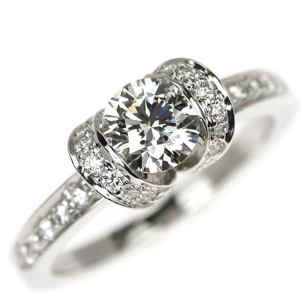 ティファニー Pt950 ダイヤモンド リング 0.72ct リボン