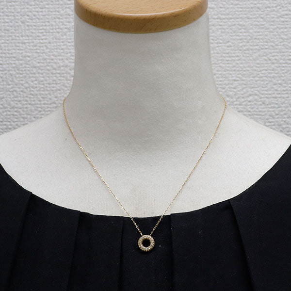 ヴァンドーム青山 K18YG ダイヤモンド ペンダントネックレス 0.35ct