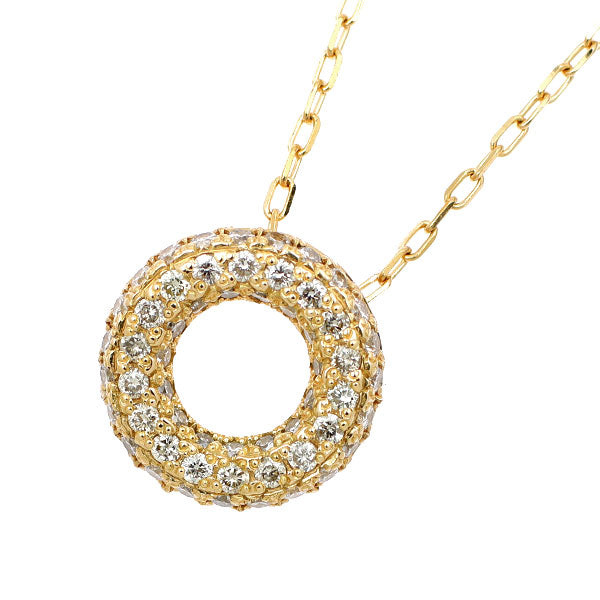ヴァンドーム青山 K18YG ダイヤモンド ペンダントネックレス 0.35ct