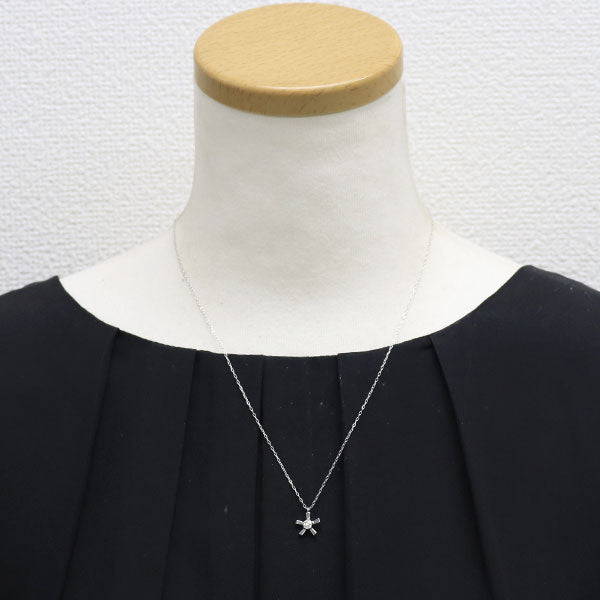 サバース K18WG ダイヤモンド ペンダントネックレス 0.19ct バース