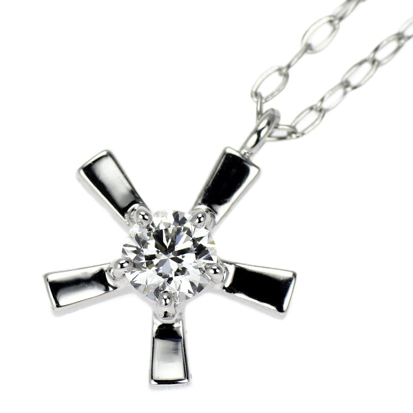 サバース K18WG ダイヤモンド ペンダントネックレス 0.19ct バース