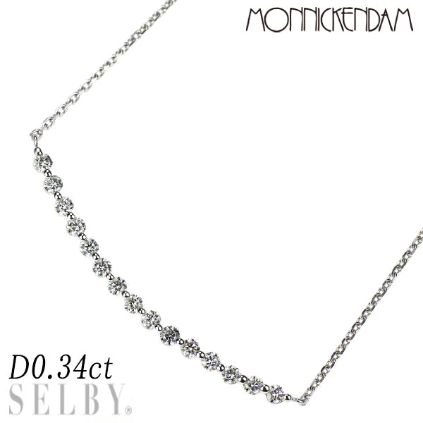 モニッケンダム Pt900/ Pt850 ダイヤモンド ペンダントネックレス 0.34ct