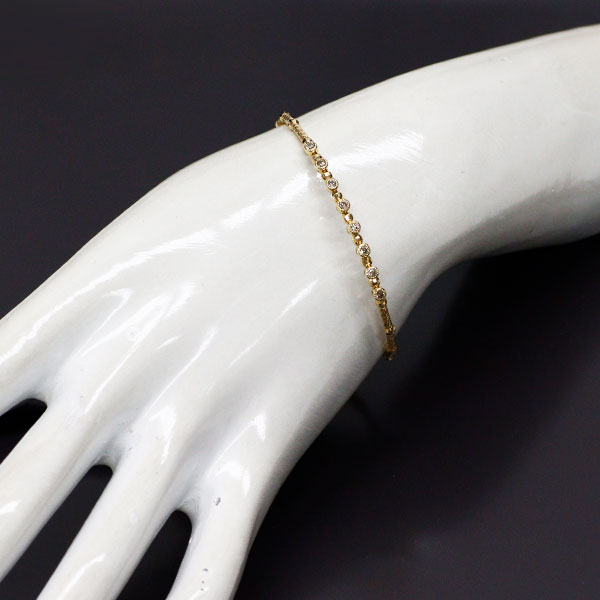 K18YG ダイヤモンド ブレスレット 0.23ct