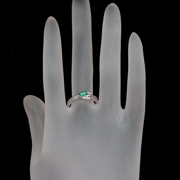 Pt900 エメラルド ダイヤモンド リング 0.23ct D0.07ct — セルビー  