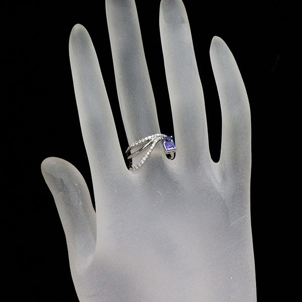 Pt900 タンザナイト ダイヤモンド リング 0.57ct D0.22ct