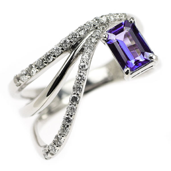 Pt900 タンザナイト ダイヤモンド リング 0.57ct D0.22ct