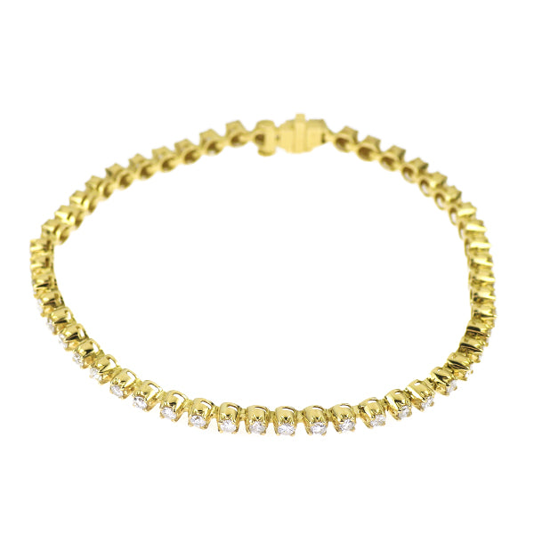 K18YG ダイヤモンド テニス ブレスレット 2.00ct
