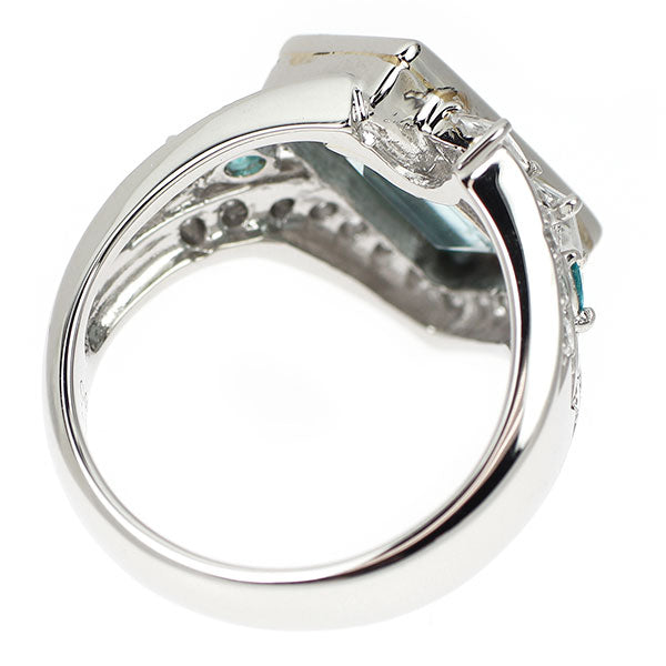 Pt900 トルマリン パライバトルマリン ホワイトトパーズ