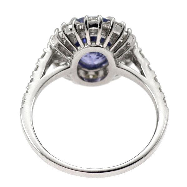 Pt950 スリランカ産 非加熱カラーチェンジサファイア ダイヤモンド リング 2.60ct D0.95ct