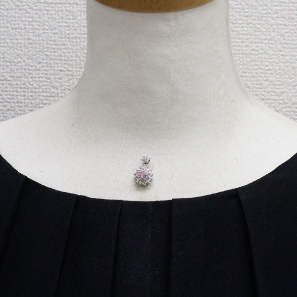 希少 Pt900 天然ピンク ダイヤモンド ペンダントトップ 0.238ct FP VS2 D0.73ct