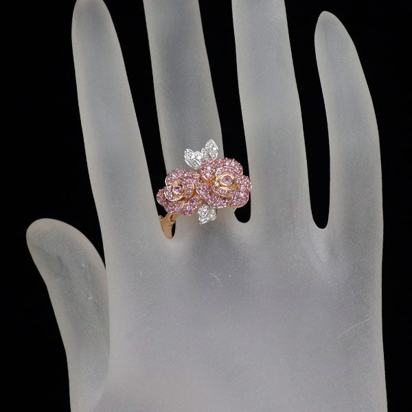 GSTV K18WG/PG ピンクサファイア ダイヤモンド リング 1.10ct D0 GSTV K18WG/PG ピンクサファイア ダイヤモンド リング 1.10ct D0