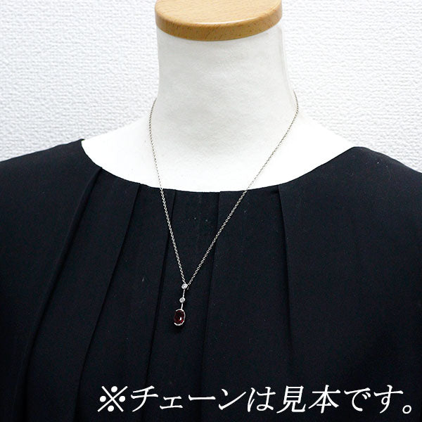 Pt900 ルベライト ダイヤモンド ペンダントトップ 2.50ct D0.23ct
