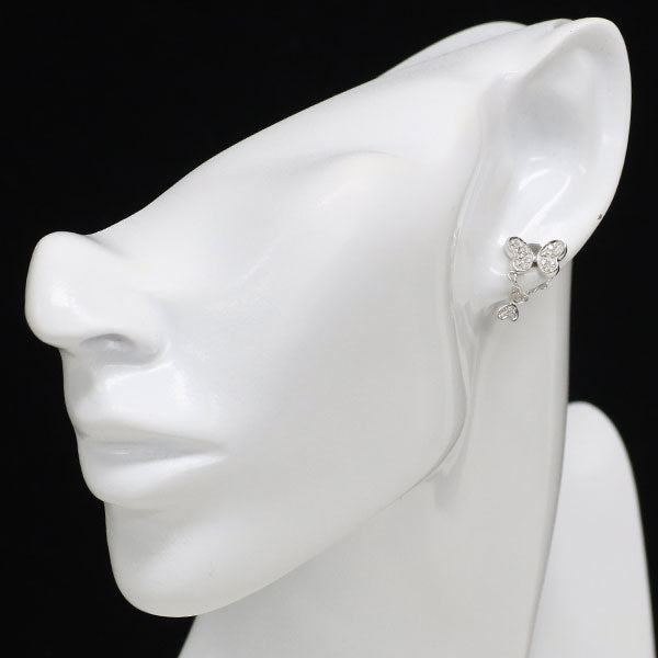 ポンテヴェキオ K18WG ダイヤモンド ピアス 0.28ct 蝶 アシンメトリー バタフライ