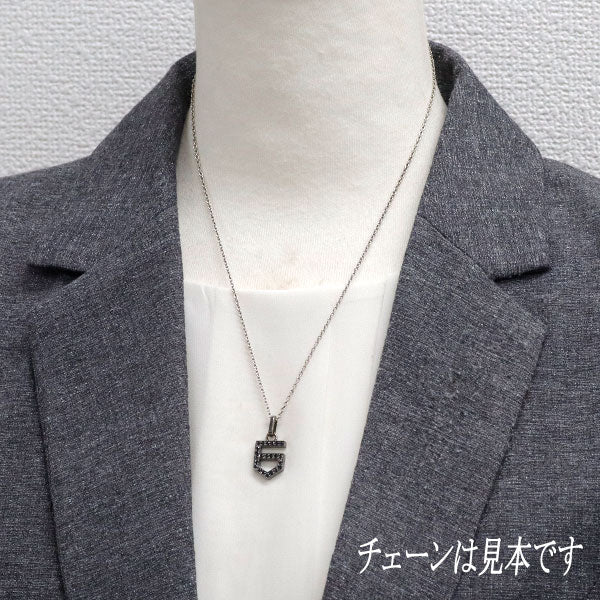 コアジュエルス ブラックコーティング/ K18WG ブラックダイヤモンド ペンダントトップ 0.33ct ニューメラルナンバー6