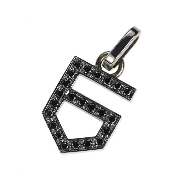 コアジュエルス ブラックコーティング/ K18WG ブラックダイヤモンド ペンダントトップ 0.33ct ニューメラルナンバー6