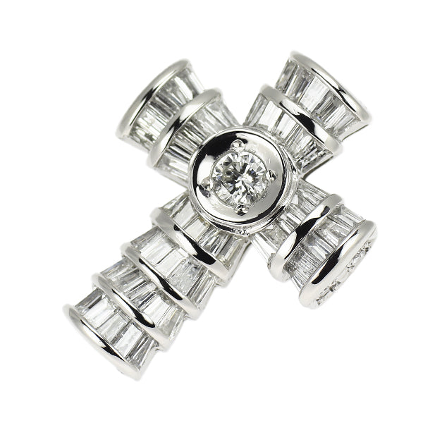 Pt900 ダイヤモンド ペンダントトップ 1.00ct クロス