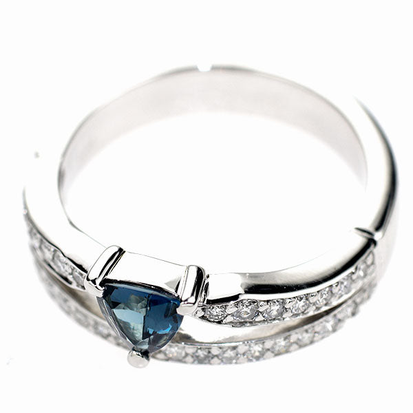 ベキリーブルーカラーチェンジガーネットダイヤモンド　エレガントpt900リング Pt900 マダガスカルベキリー産 ベキリーブルーカラーチェンジ