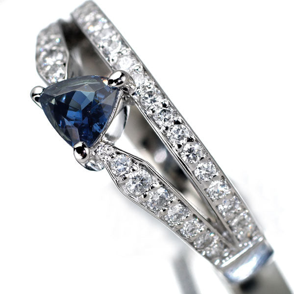 ベキリーブルーカラーチェンジガーネットダイヤモンド　エレガントpt900リング Pt900 マダガスカルベキリー産 ベキリーブルーカラーチェンジ