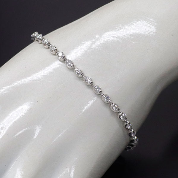 K18WG ダイヤモンド ブレスレット 2.00ct テニス