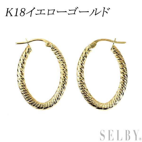 K18YG デザイン ピアス