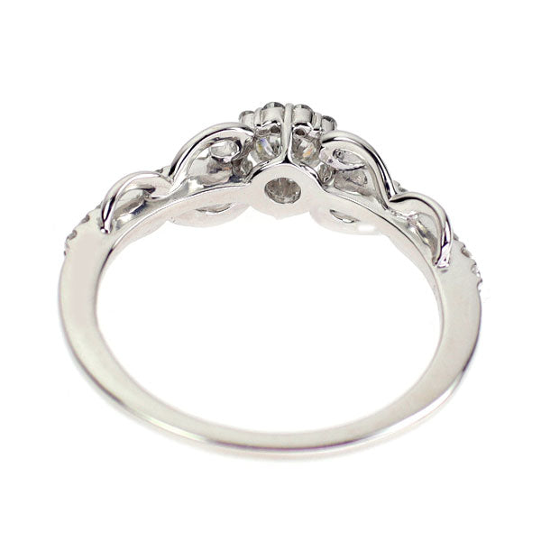 K18WG ダイヤモンド リング 0.24ct D0.18ct