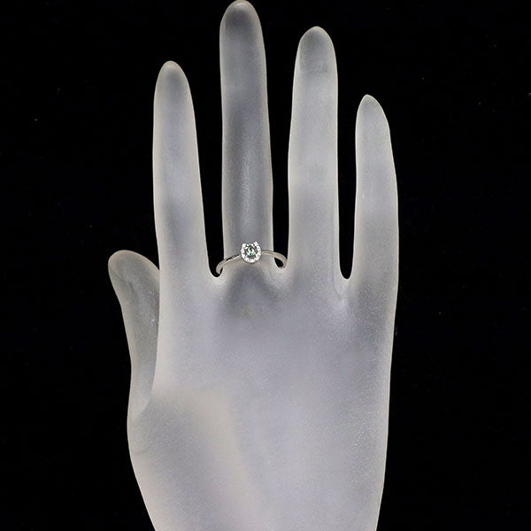 希少 Pt900 アレキサンドライト ダイヤモンド リング 0.07ct D0.036ct 馬蹄