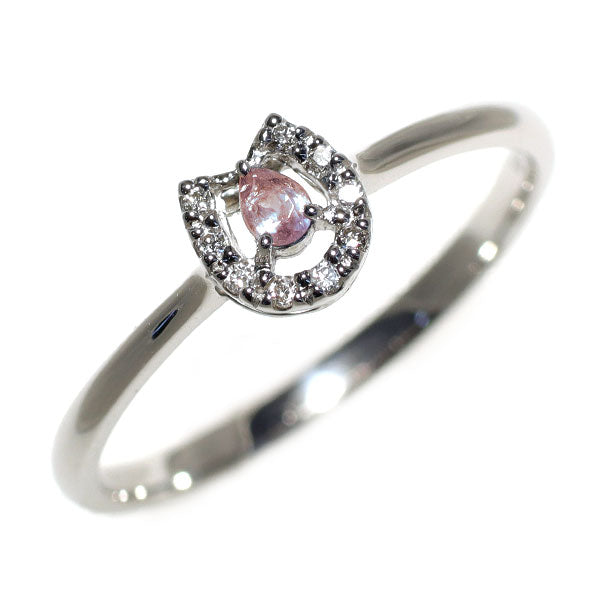 希少 Pt900 アレキサンドライト ダイヤモンド リング 0.05ct D0.036ct 馬蹄