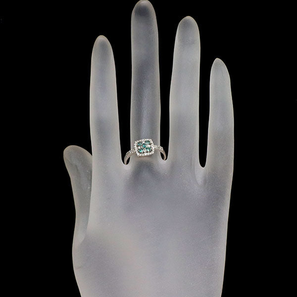希少 Pt900 アレキサンドライト ダイヤモンド リング 0.16ct D0.144ct