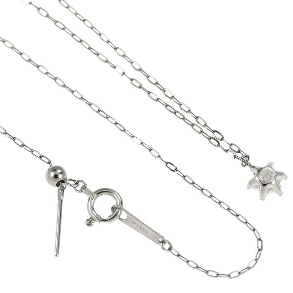 新品 希少 Pt900/ Pt850 スターシェイプカット ダイヤモンド ペンダントネックレス 0.383ct H SI2