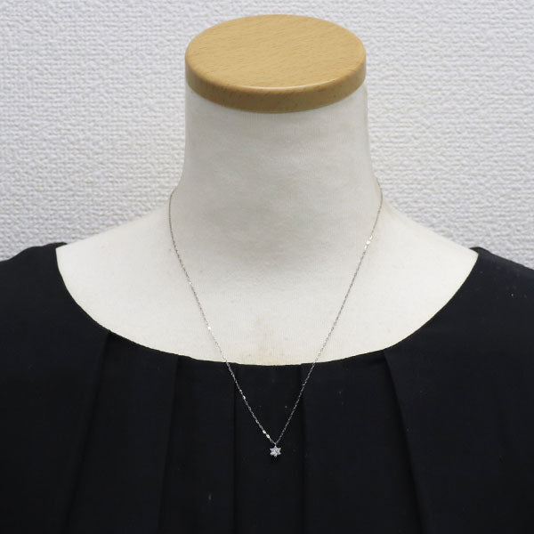 新品 希少 Pt900/ Pt850 スターシェイプカット ダイヤモンド ペンダントネックレス 0.383ct H SI2