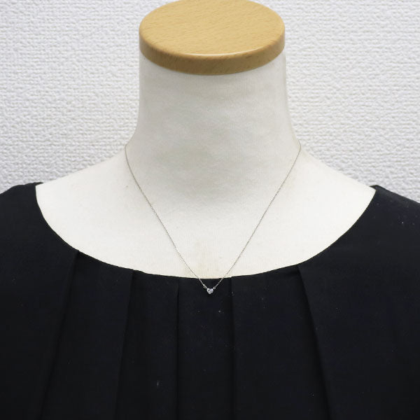 新品 Pt850 ハートシェイプ ダイヤモンド ペンダントネックレス 0.147ct F VS2