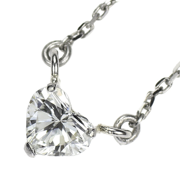 新品 Pt850 ハートシェイプ ダイヤモンド ペンダントネックレス 0.147ct F VS2