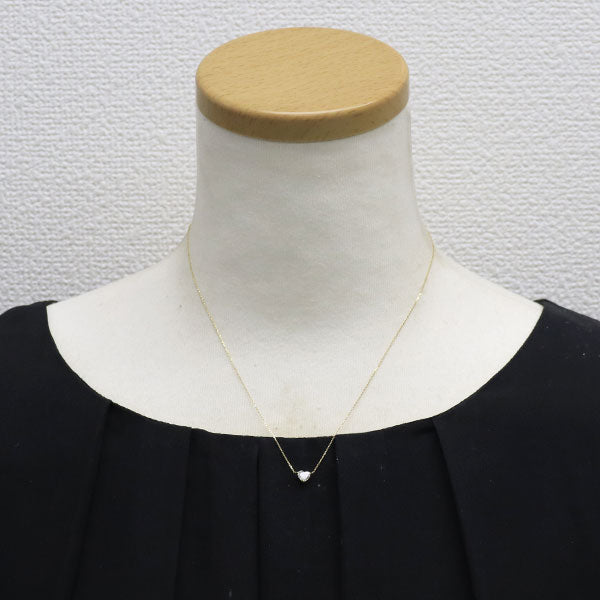新品 K18YG ハートシェイプ ダイヤモンド ペンダントネックレス 0.330ct I I1