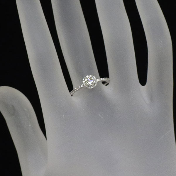 新品 Pt900 ダイヤモンド リング 0.326ct K（Faint Brown） VS2 G D0.21ct