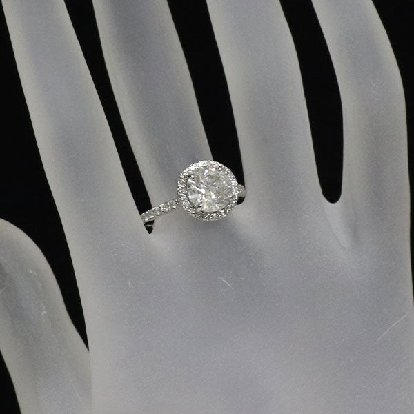 新品 Pt900 ダイヤモンド リング 2.032ct J I2 Fair D0.38ct