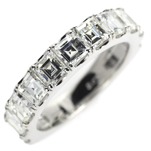 新品 Pt900 スクエアカット ダイヤモンド リング 3.002ct E-G VS1-2 ハーフエタニティ