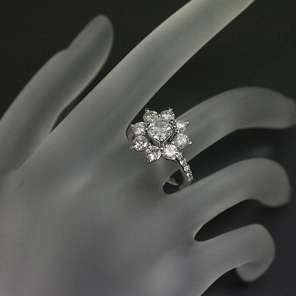 新品 希少 Pt900 天然ブルー ダイヤモンド リング 1.020ct LB SI1 G/G D1.85ct
