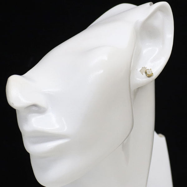 新品 K18YG バケットカット ダイヤモンド ピアス 0.464ct G/H VS1-2