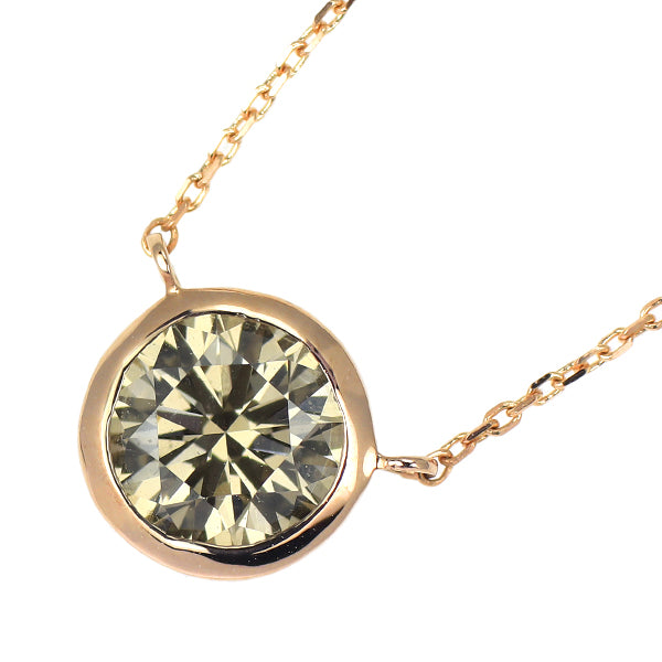 新品 K18PG ダイヤモンド ペンダントネックレス 0.587ct FLB VS2