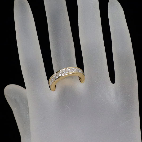 K18YG プリンセスカット ダイヤモンド リング 3.01ct フルエタニティ