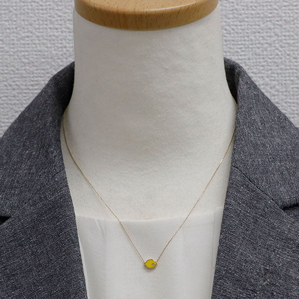 アーカー/ahkah 樹脂/ K18YG ダイヤモンド ペンダントネックレス シトロン