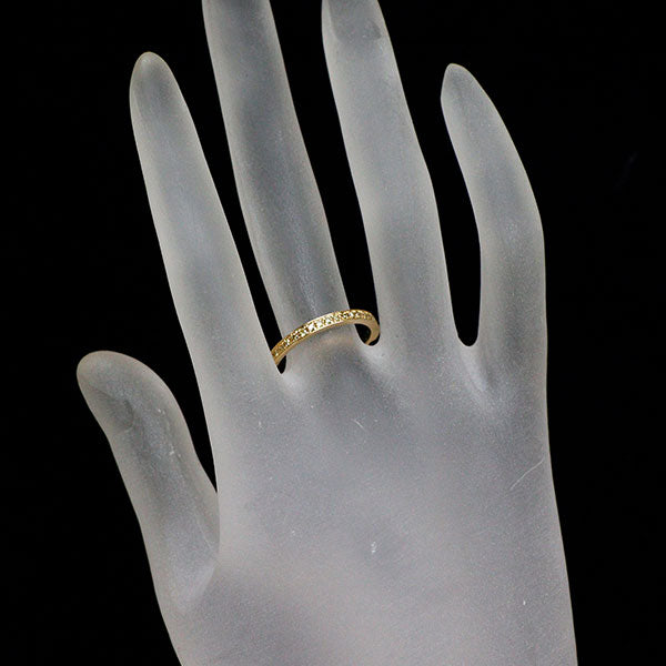 K18YG 天然イエローダイヤモンド リング 0.29ct セミエタニティ