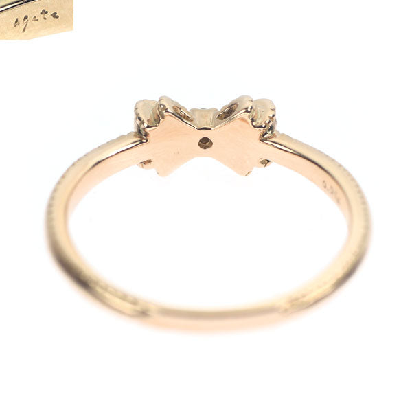 アガット K10PG ダイヤモンド リング 0.014ct リボン