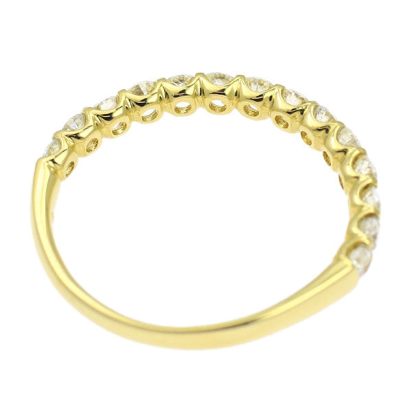 K18YG ダイヤモンド リング 0.50ct ハーフエタニティ