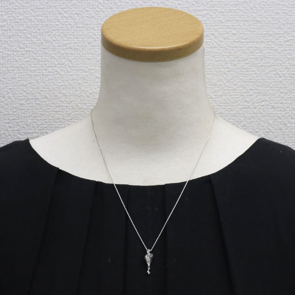 ラッセル K18WG ダイヤモンド ペンダントネックレス 0.19ct