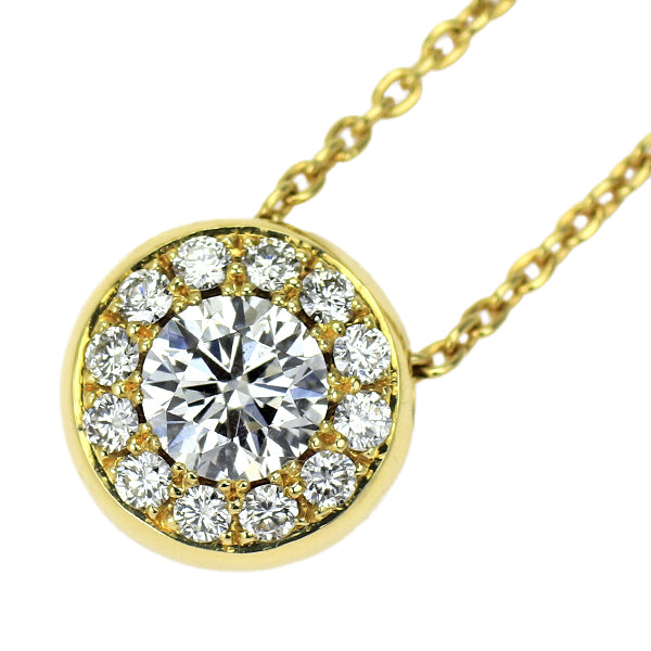 フォーエバーマーク K18YG ダイヤモンド ペンダントネックレス 0.27ct D0.09ct